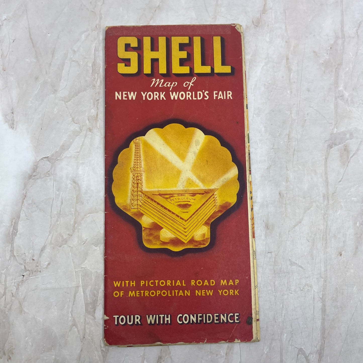 1939 Shell Oil Fold Out Map of the New York World's Fair AE7