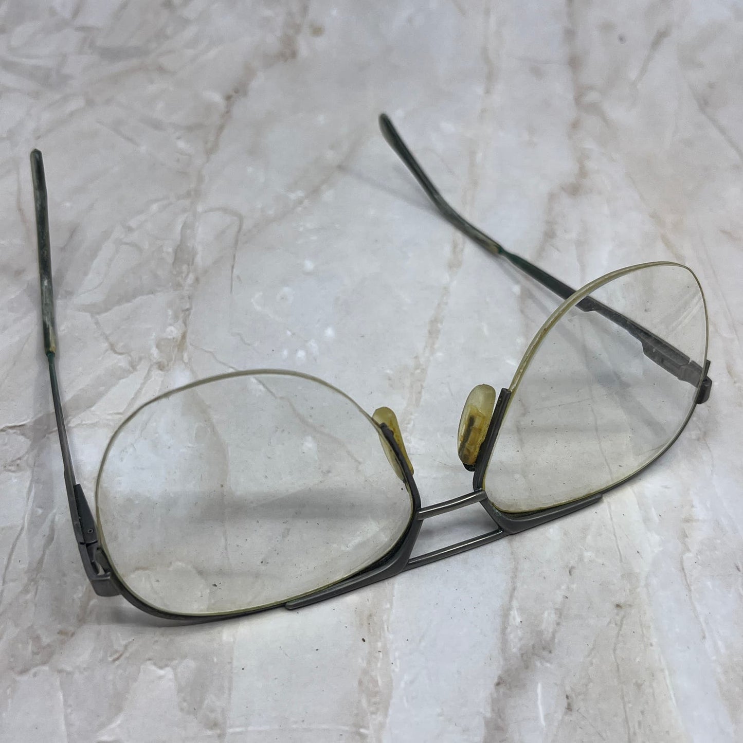 Retro Men’s Half Rim Silver Tone Aviator Sunglasses Eyeglasses Frames TD7-G6-5