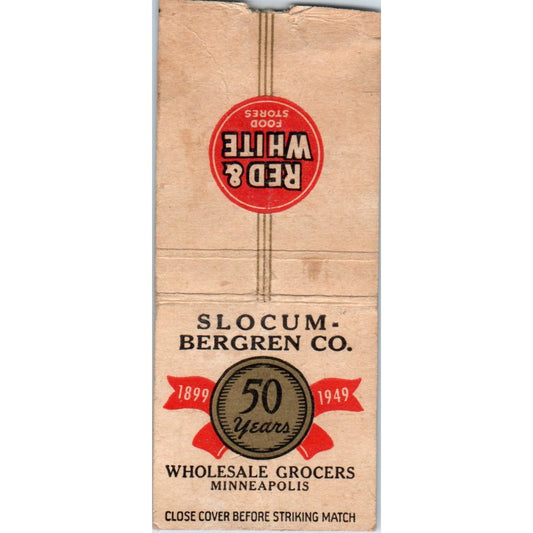 Slocum Belgren Co Wholesale Grocers Minneapolis 1949 Vintage Matchbook SF4-Y1