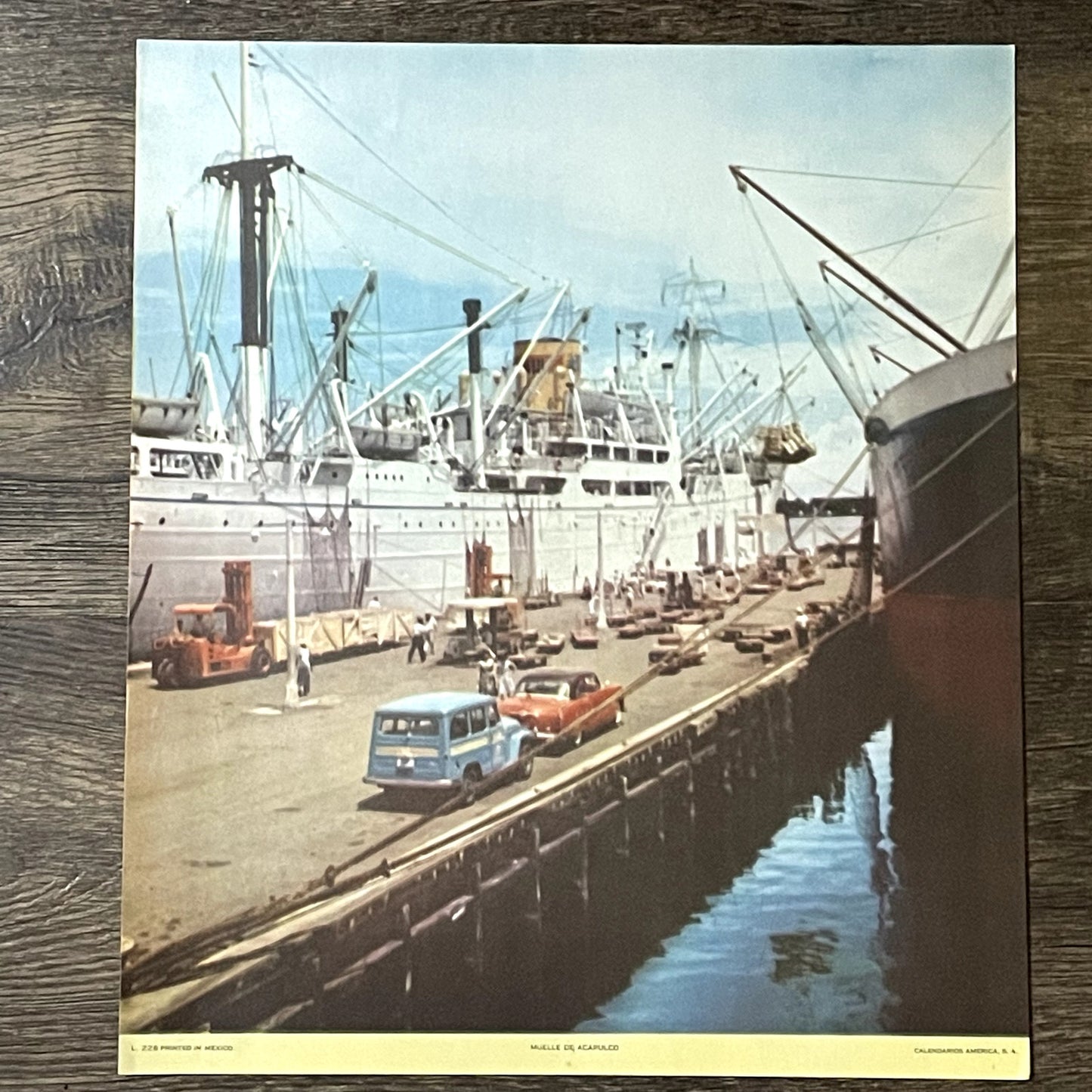 Muelle De Acapulco Mexico Vintage Art Print 12x14 V11
