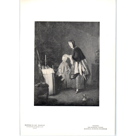 The Morning Toilet - Chardin c1905 Art Print D16