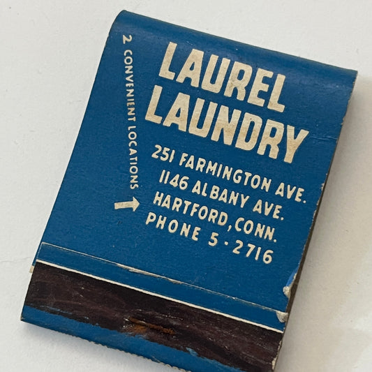 Laurel Laundry Hartford CT Vintage Matchbook Cover TB6-MB1-5