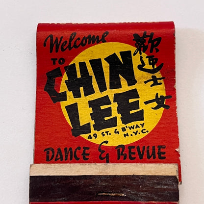 Chin Lee Dance & Revue Broadway NY Vintage Matchbook Cover TB8-MB3-10