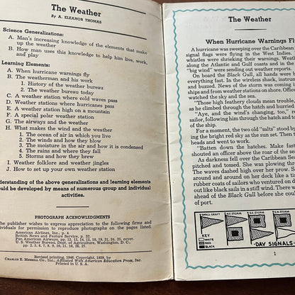 1946 Weather Little Wonder Book A. Eleanor Thomas H4-6