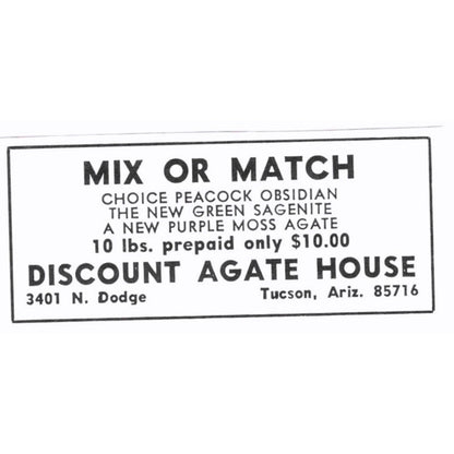 Discount Agate House Tucson Arizona 1972 Ad AF8-S6
