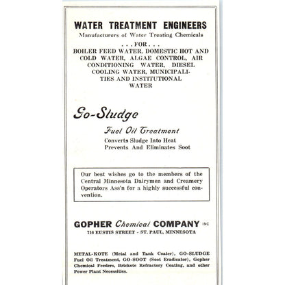 Overton Machine Co Dowagiac MI, Gopher Chemical Co St. Paul MN 1953 Ad AE9-DC1