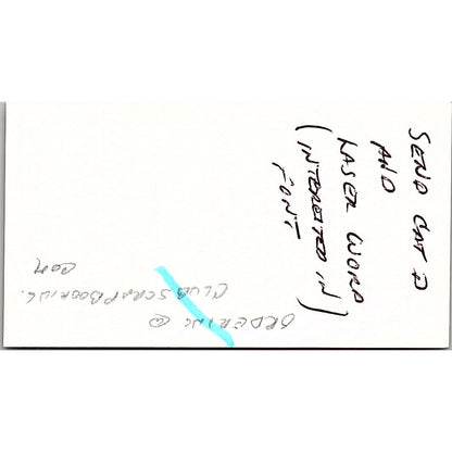 Club Scrapbooking Kelowna BC Canada Vintage Business Card SC9-B9