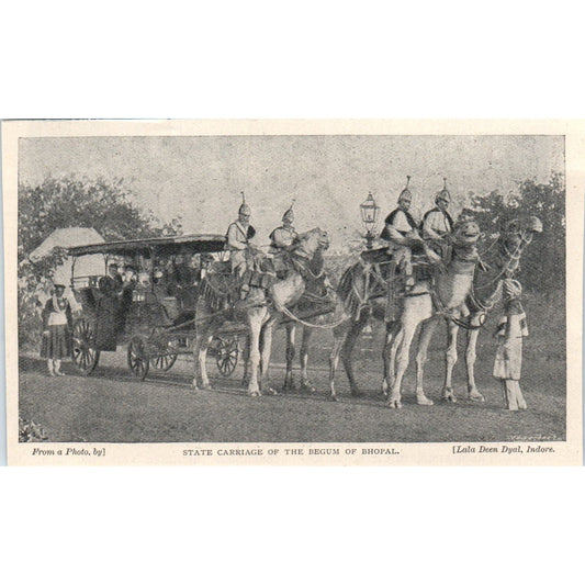 State Carriage of the Begum of Bhopal 1897 Victorian Photo AE9-TS7