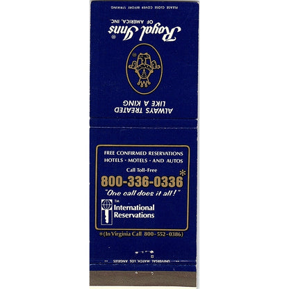 Royal Inns of America San Diego CA Vintage Matchbook TB6-MB2-7