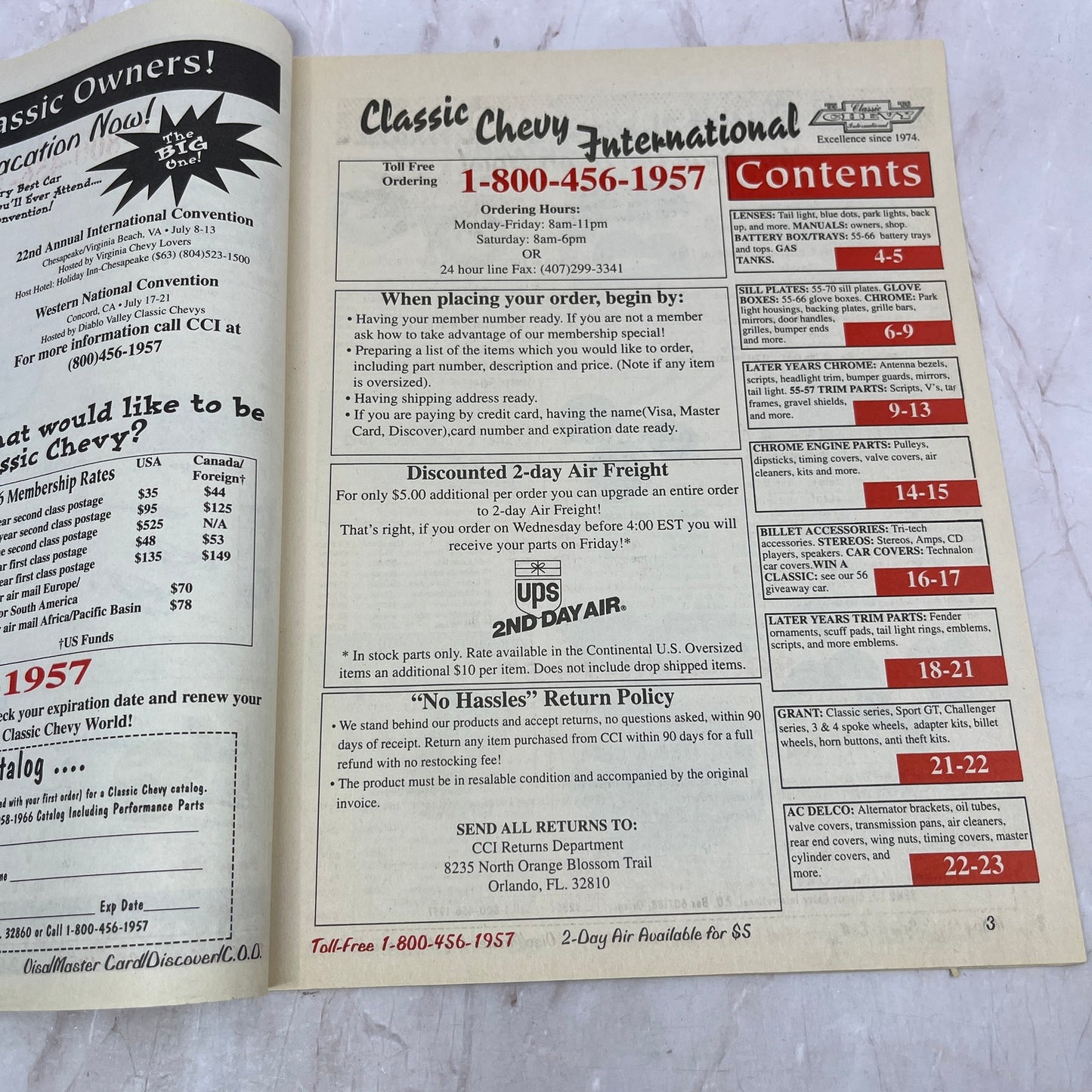 1996 Sale Flyer '55, '56, '57 Classic Chevy World Magazine M29