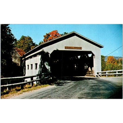 Bissell's Bridge Charlemont MA Vintage Covered Bridge Postcard PC13
