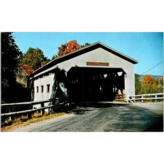 Bissell's Bridge Charlemont MA Vintage Covered Bridge Postcard PC13