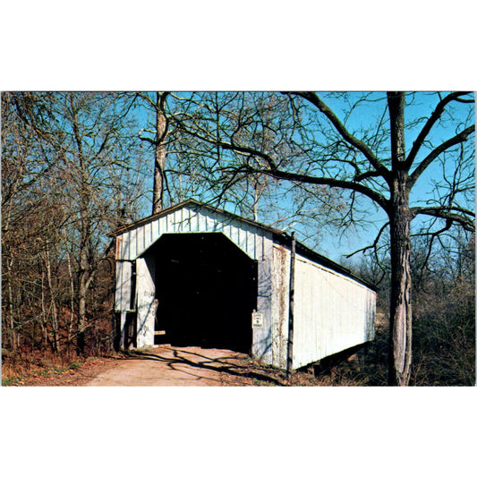 Fountain County Indiana Coal Creek Cade's Mill Covered Bridge Postcard PC6