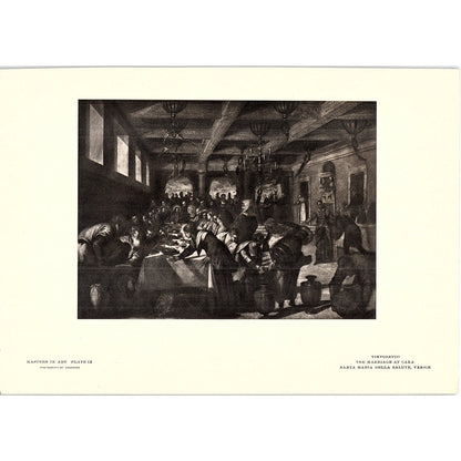 The Marriage of Cana - Tintoretto - 1902 Litho Art Print AF4-12