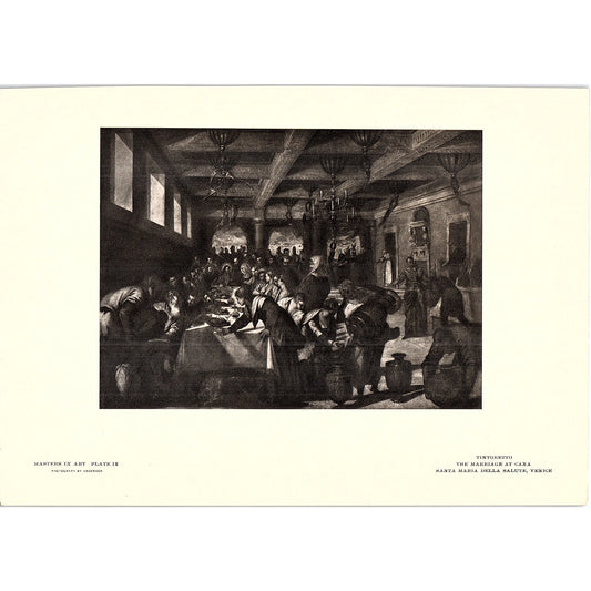 The Marriage of Cana - Tintoretto - 1902 Litho Art Print AF4-12