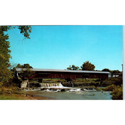 Bridgeton Bridge Parke County IN Vintage Covered Bridge Postcard PD5