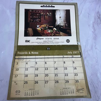 1977 Citizens State Bank Calendar Winsted MN V23