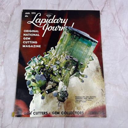 Tourmaline and Quartz Cruzeiro Mine Brazil - Lapidary Journal - Jan 1972 M27