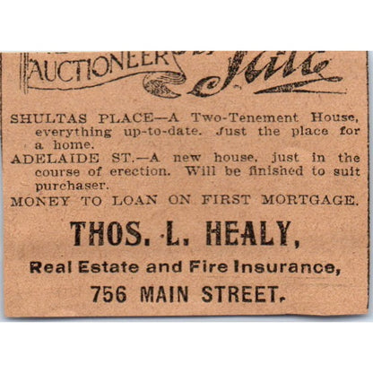 Phoenix Mutual Life Jonathan B. Bunce Hartford 1901 Newspaper Ad AD8-HS1