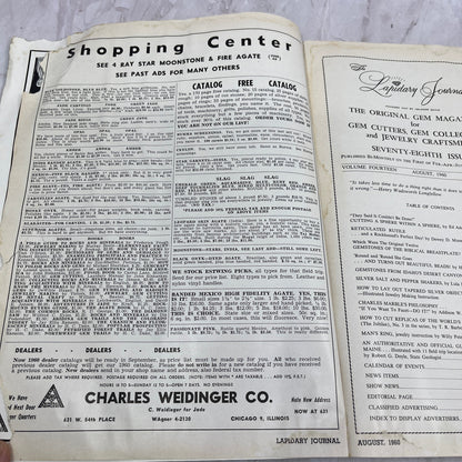 Flowers Cast in Gold R.M. Reynolds - Lapidary Journal Magazine - Aug 1960 M23-1