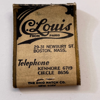 C. Louis From Paris 29-31 Newbury St Boston Vintage Matchbook Cover TB8-MB3-9