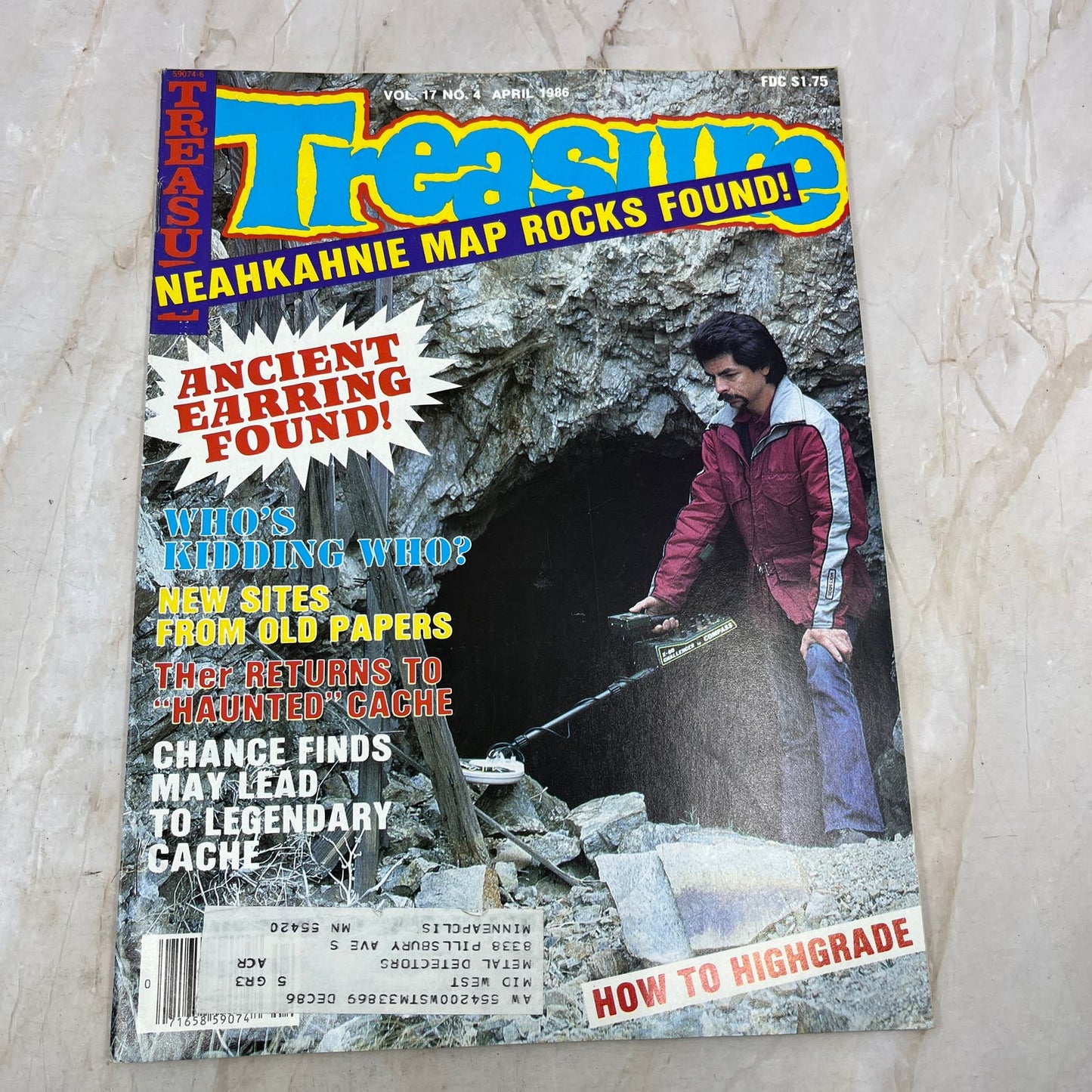 1986 April - Treasure Magazine - Treasure Hunting Metal Detecting Gold Coins M10