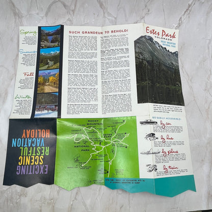 c1960 Estes Park Colorado Fold Out Map and Travel Brochure AE4