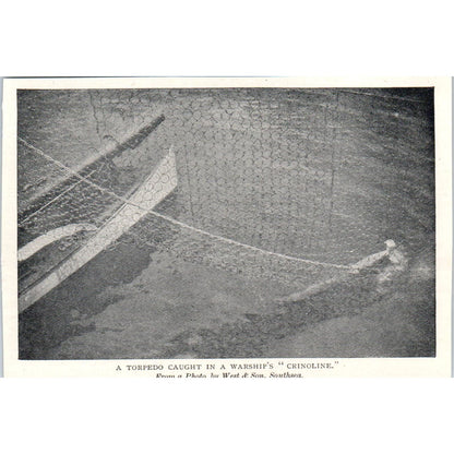 A Torpedo Caught in a Warships Crinoline 1897 Victorian Photo AE9-TS8