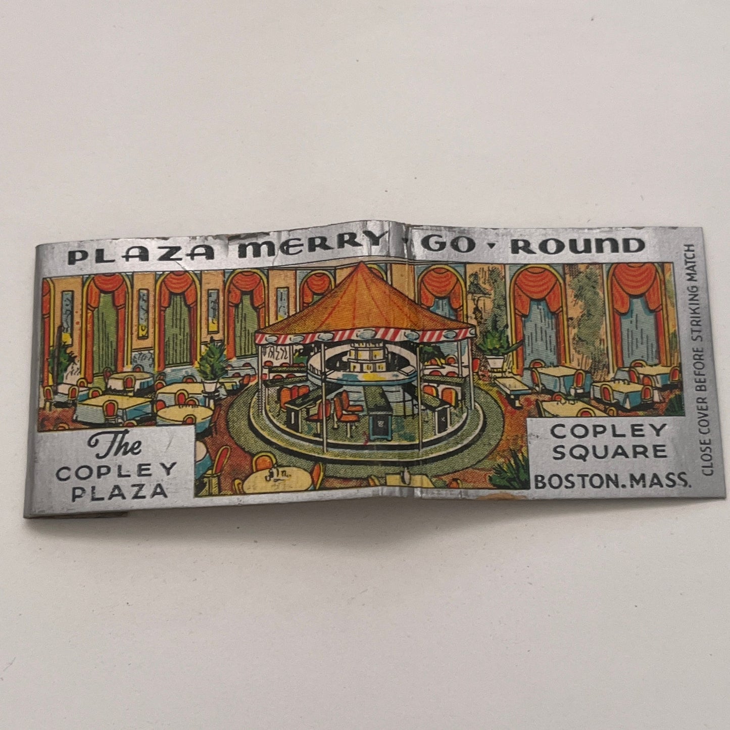 Plaza Merry Go Round Copley Square Boston MA Vintage Matchbook Cover TB8-MB2-5