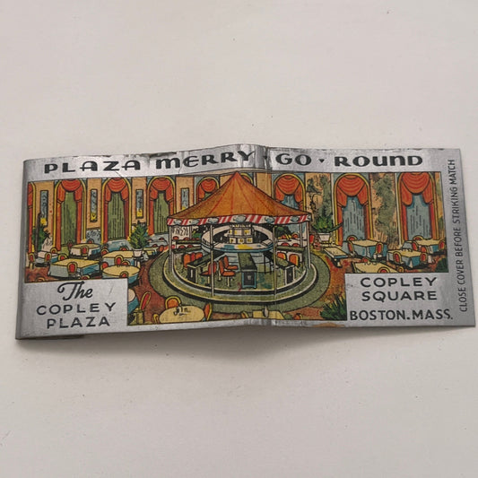 Plaza Merry Go Round Copley Square Boston MA Vintage Matchbook Cover TB8-MB2-5