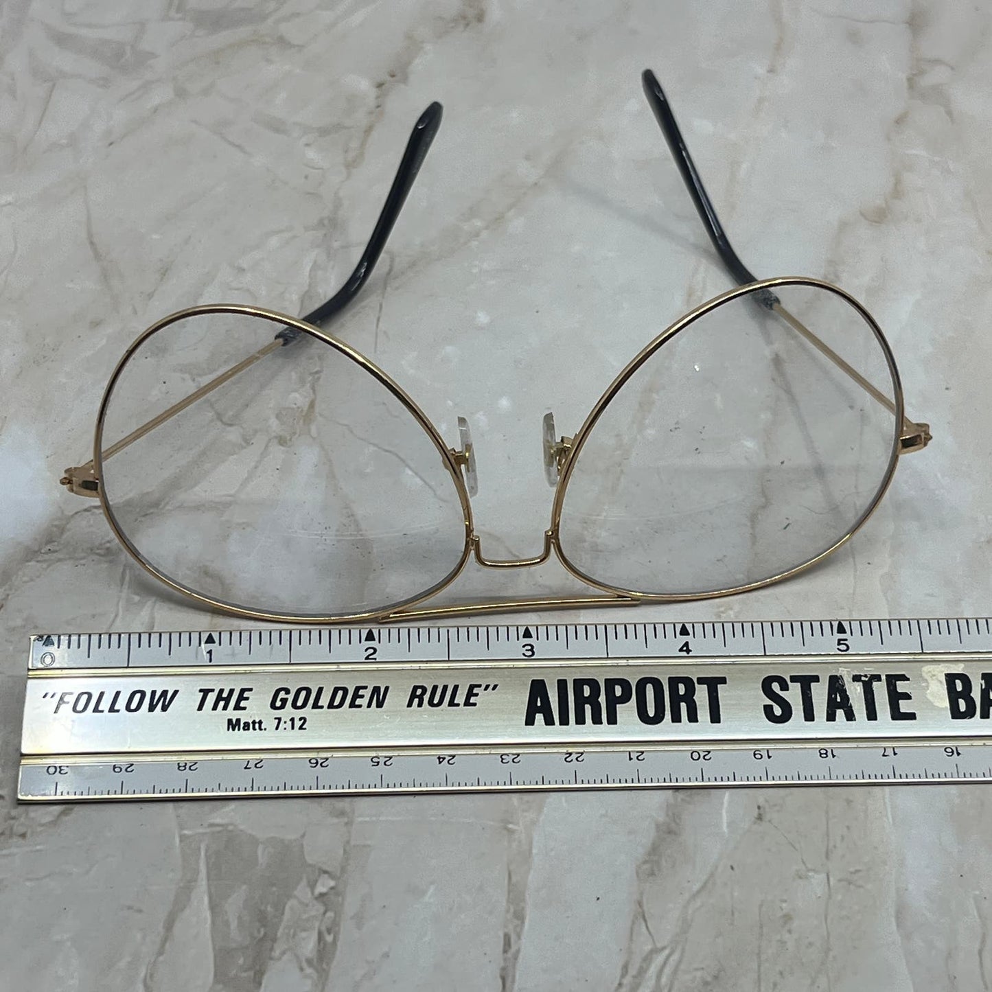 Retro Men’s Gold Tone Aviator Sunglasses Eyeglasses Frames TD7-G5-8