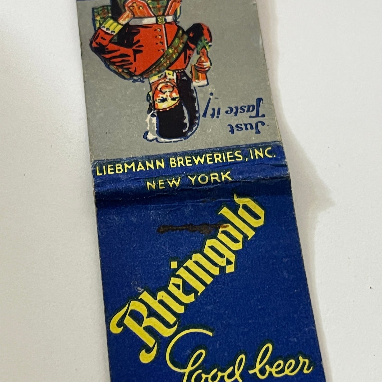 Rheingold Beer Liebmann Breweries Inc NY Vintage Matchbook Cover TB6-MB1-13