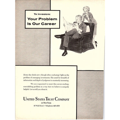 Your Problem is OUr Career - United States Trust Company of NY 1967 Ad AG1-15