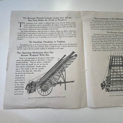 Keystone Floating Cylinder & Hay Loader International Harvester Leaflet K23