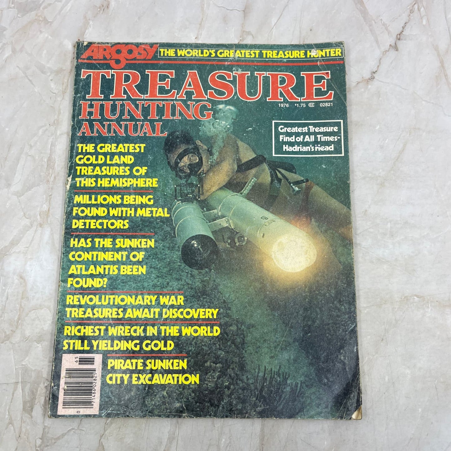 1976 Argosy Treasure Hunting Annual Magazine Atlantis Pirate Sunken City M20