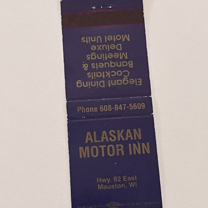 Alaskan Motor In Mauston WI Vintage Matchbook Cover MB59-3