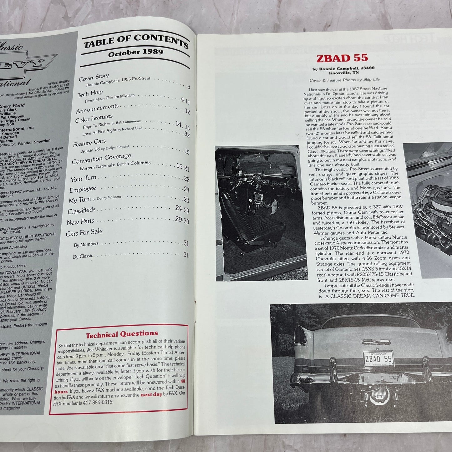 Front Floor Pan Installation - '55, '56, '57 Classic Chevy World - Oct 1989 M31