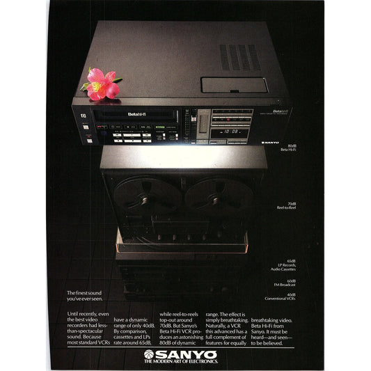 Sanyo Beta Hi-Fi VCR 1984 Ad AF8-4