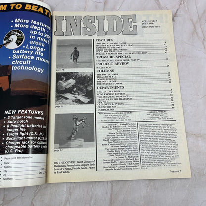 1990 July - Treasure Magazine - Treasure Hunting Prospecting Metal Detector M16