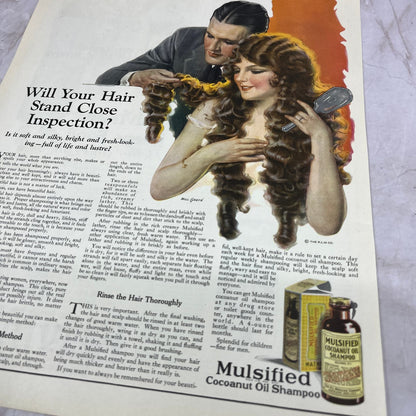 Mulsified Cocoanut Oil Shampoo Will Grefe 1924 Magazine Ad FL6-11