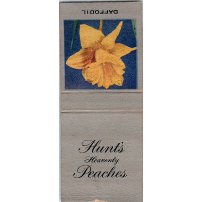 Hunt's Heavenly Peaches Daffodil Vintage Matchbook Cover SF4-Y5