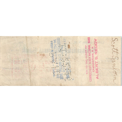 1916 Mechanicks National Bank Concord NH Bank Check AD8-R4