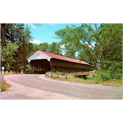 Old Bridge at Swift River, Conway New Hampshire Covered Bridge Postcard PB13
