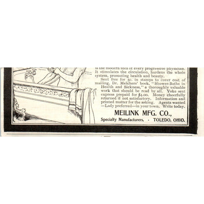 Irwin Mfg Co NY Bath Cabinets c1905 Original Magazine Advertisement AE7-A2