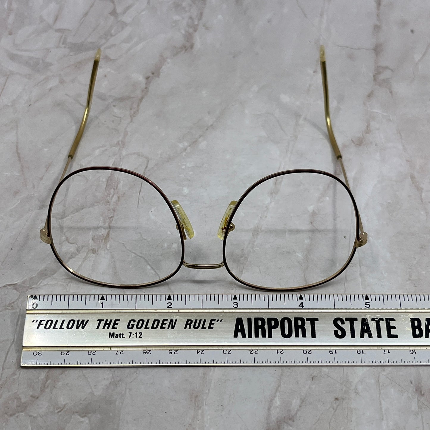 Vintage Logo Paris Gold Tone Wire Frame 140 Sunglasses Eyeglasses Frame TG7-G2-9