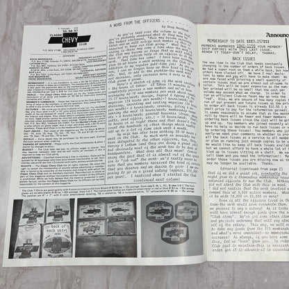 Moulding Part Numbers - '55, '56, '57 Classic Chevy World Magazine May 1976 M29