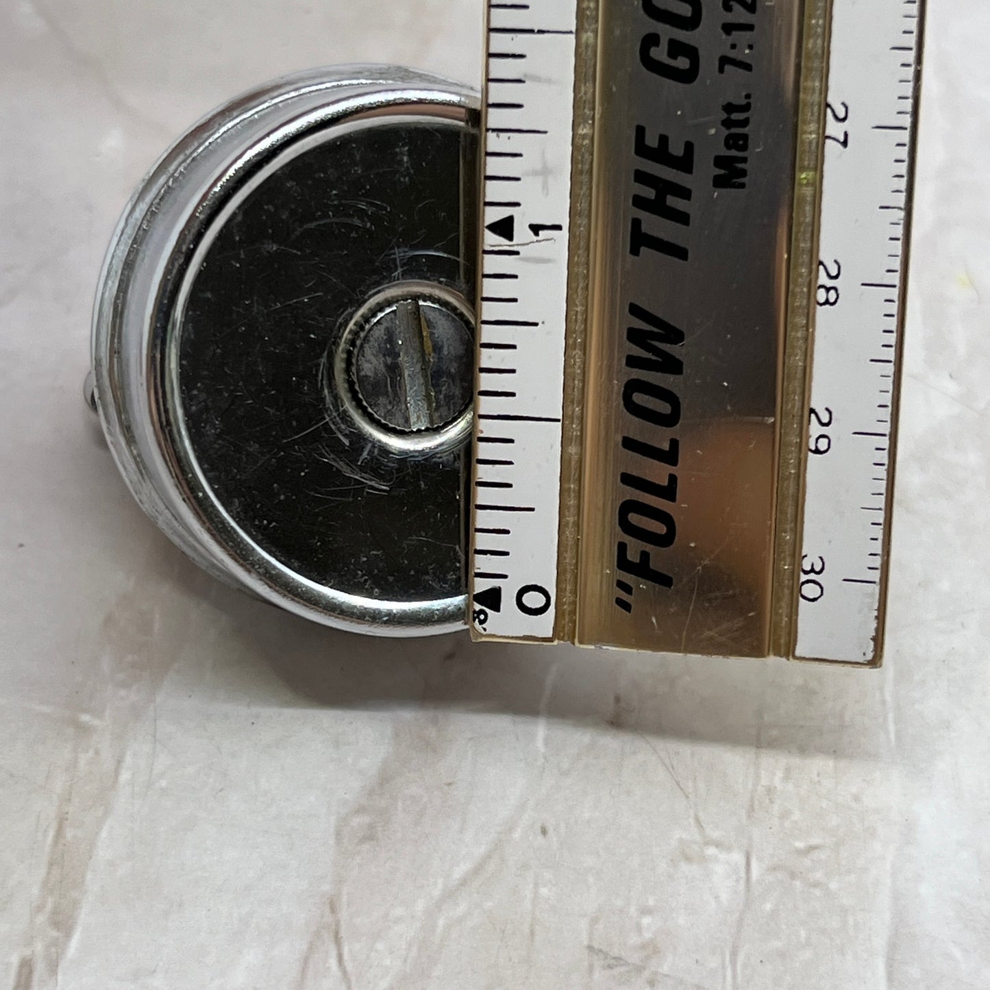 Vintage Round Silver Tone Table Lighter Insert Measurements in Pics TL2