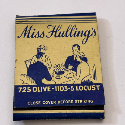 Miss Hullings 725 Olive St, St. Louis MO Vintage Matchbook Cover TB6-MB1-6