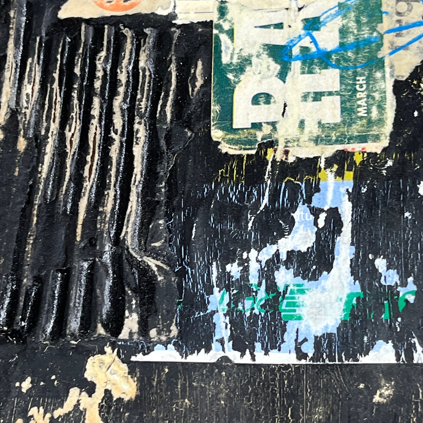 Original Grunge Minimalist Modern Art Collage Painting 8.5x11 "Homiliary" Signed