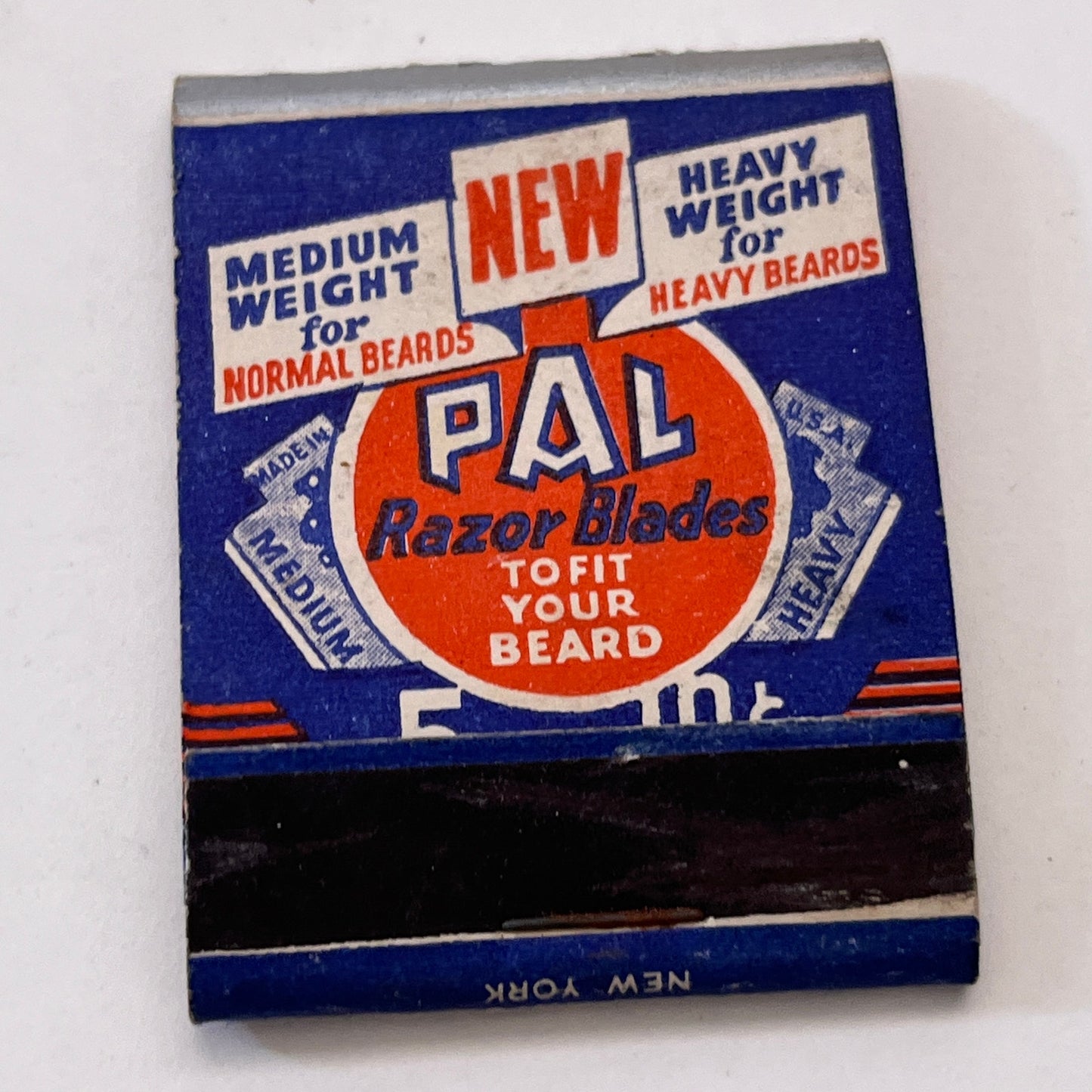 Pal Single Edge Blades For Your Beard Vintage Matchbook Cover TB8-MB3-3